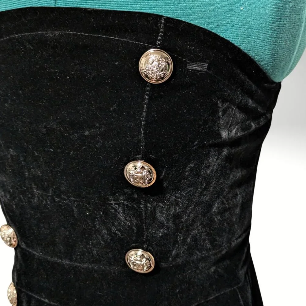 NWT Super Adorable Sailor Strapless Velvet Romper Size S/M - Picture 4 of 9